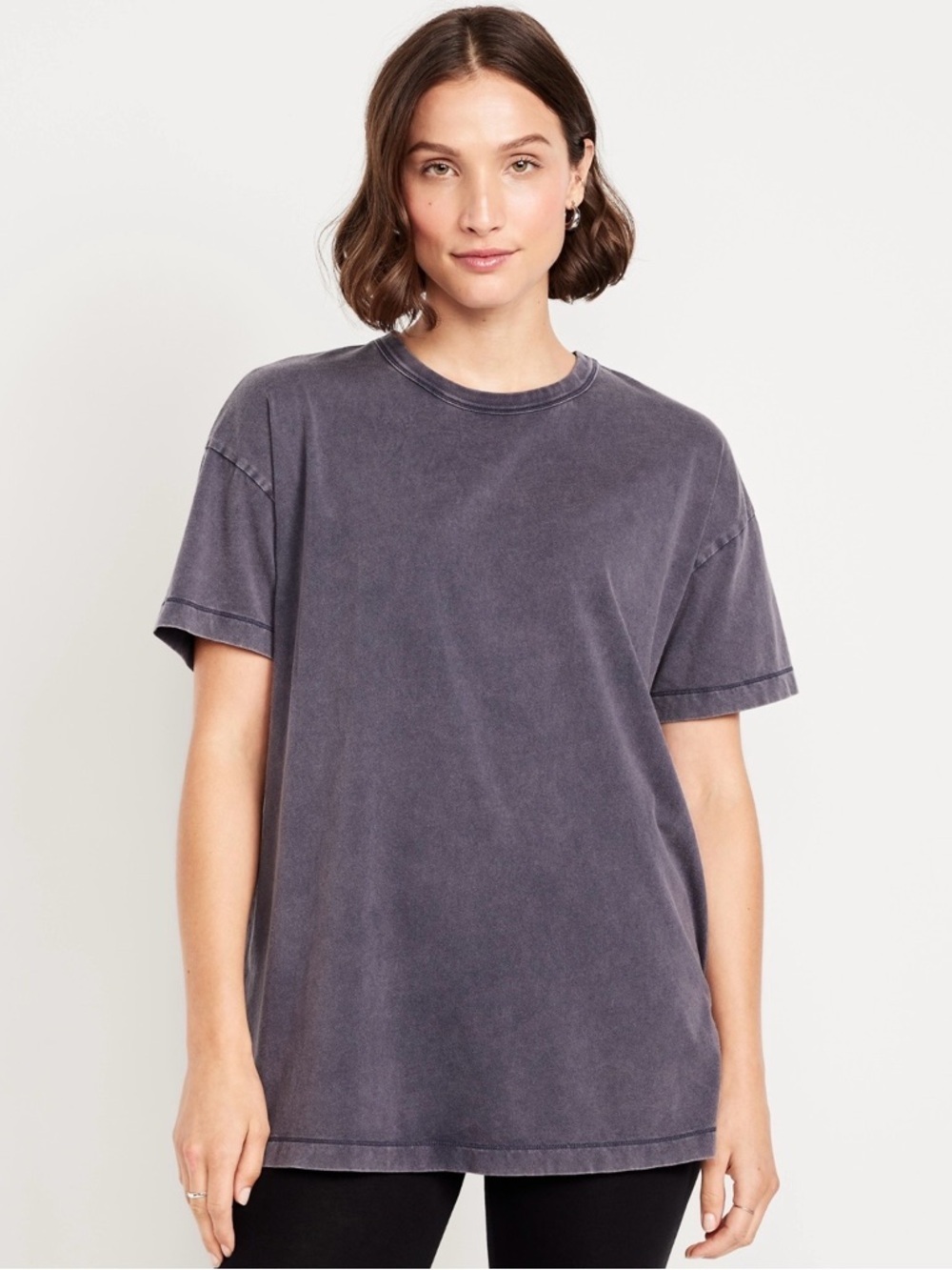 Oversized EveryWear Tunic Tshirt, Small, Washed Blue